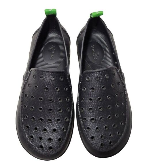 Sanuk Lil Walker Water Shoes Big Kids Size 1 Youth Black Slip On Loafer Unisex - Picture 6 of 13